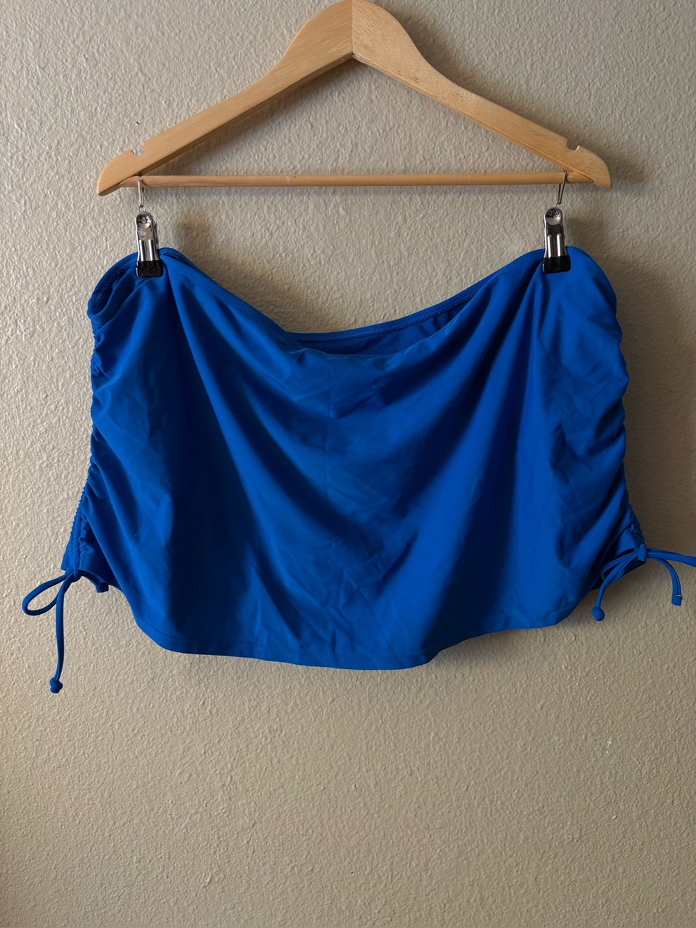 Joe Boxer Swim Skirt 3X Blue Ruched Plus Size Swim Bottom